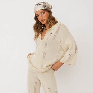 blurred lines knit top